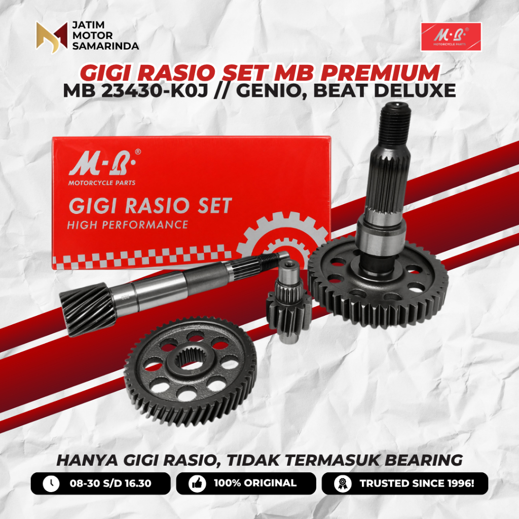 MB 23430-K0J | MB Premium Gigi Rasio Set Paket Gear Gardan Untuk Genio Beat Deluxe Scoopy New 2020 U
