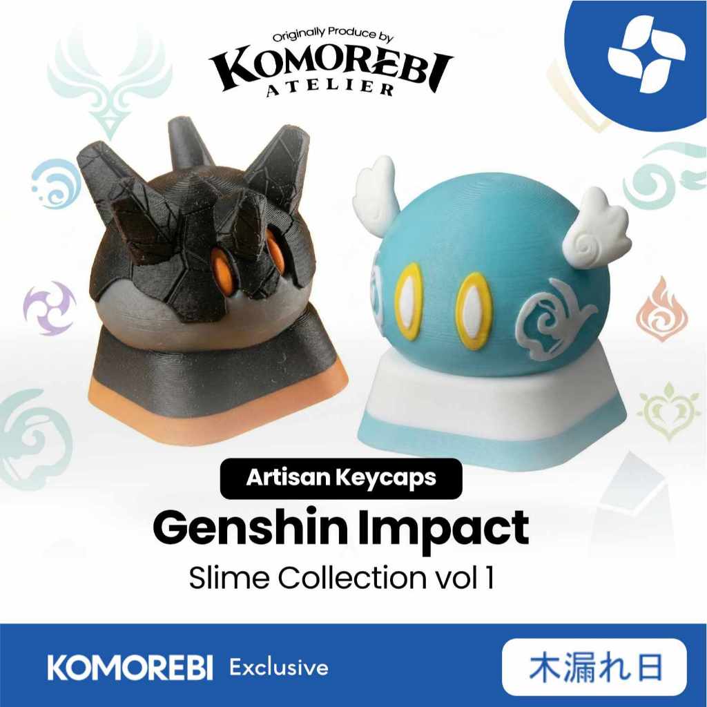 Artisan Keycaps Genshin Impact Slime Anemo Geo Slime Mechanical Keyboard Custom Komorebi Atelier#KO6