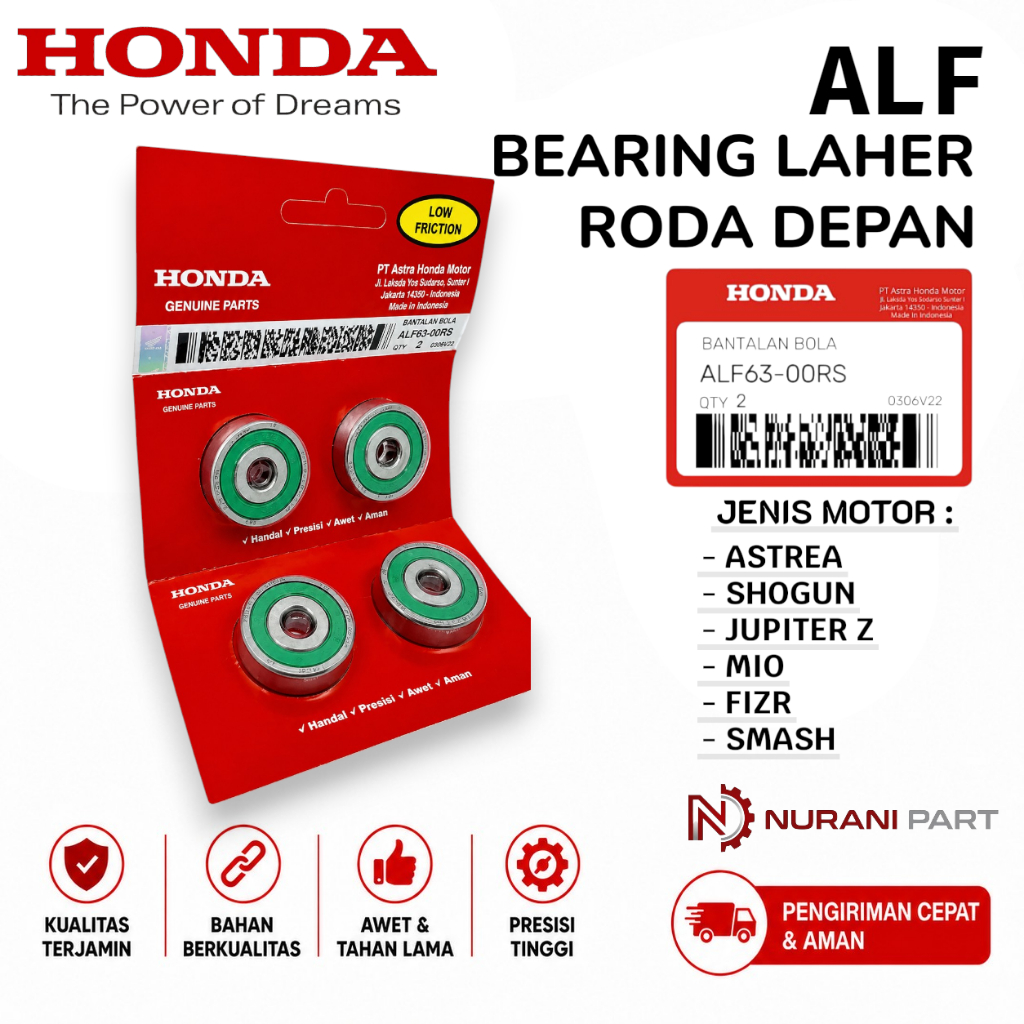 Bearing Laher 6300 / Astrea / Shogun / Jupiter Z / Fiz R / Smash