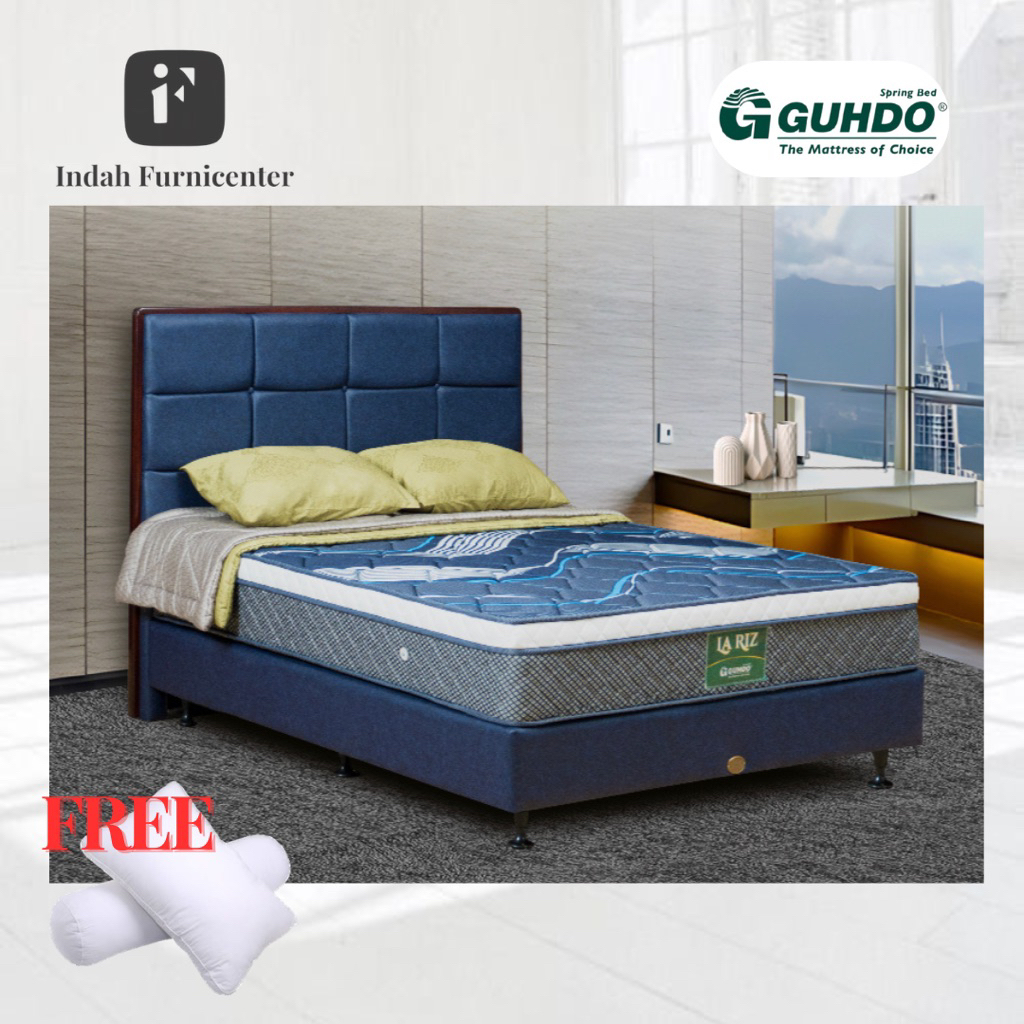 kasur springbed guhdo lariz 90 120 160 180 x 200 la riz plush top plushtop tempat tidur queen king s