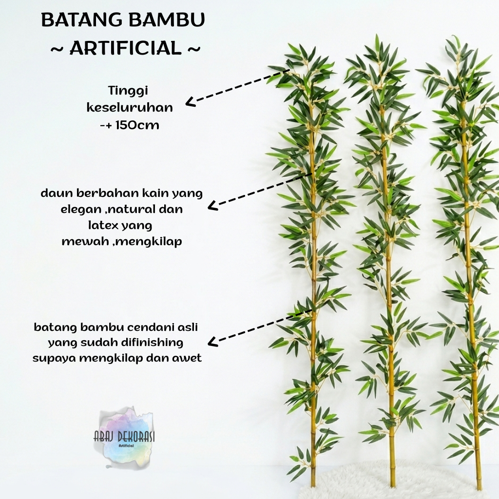 Batang Bambu Artificial Partisi Penyekat Ruangan /Tanaman bambu cendani Dekorasi Hiasan Rumah