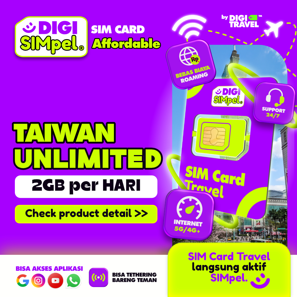 Sim Card Taiwan Unlimited | DIGITRAVEL Simcard Taiwan Unlimited