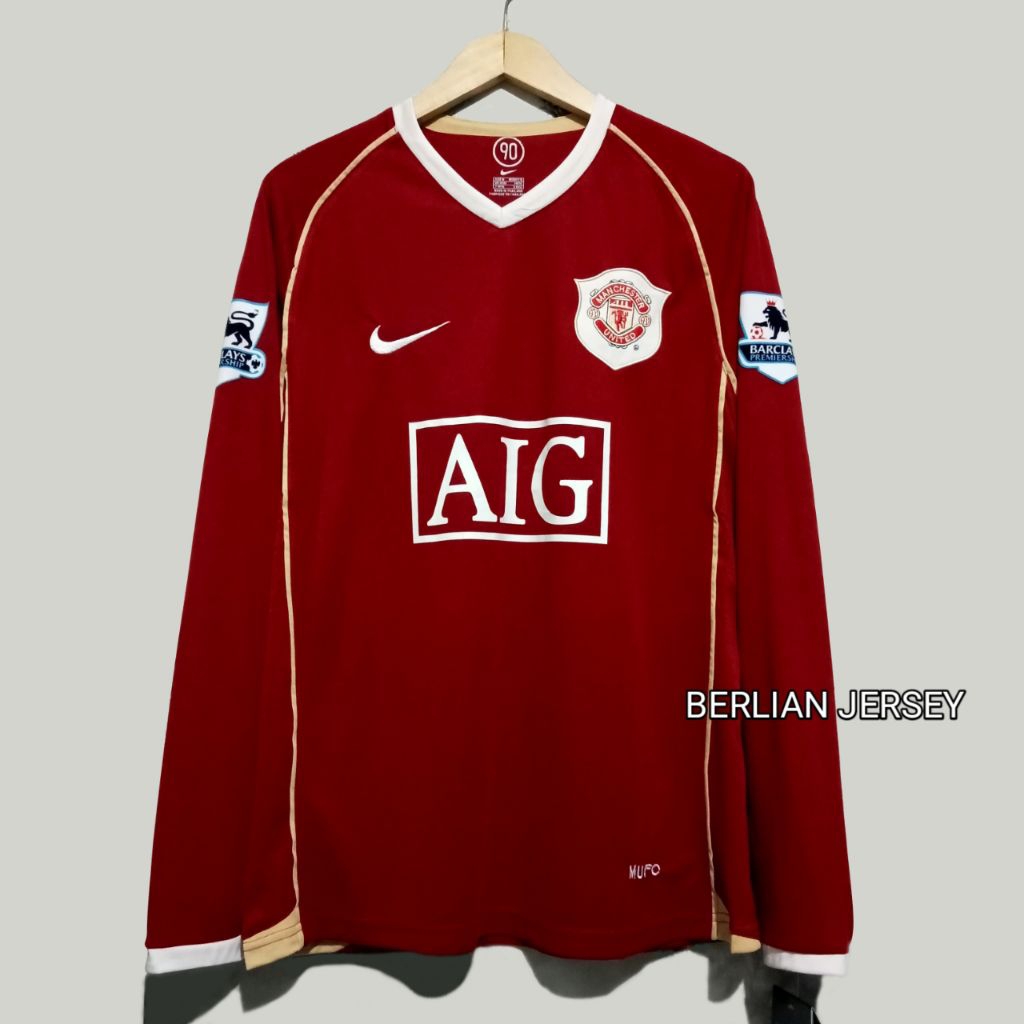 Jersey Manchester United Home 2006/2007 Long Sleeve Nameset Ronaldo