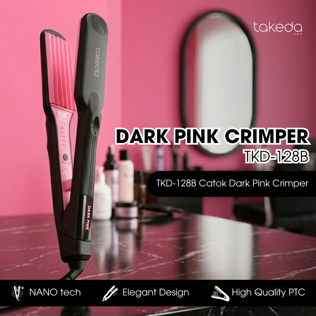 TakedaPro  TKD-128B  Catok Dark Pink Crimper
