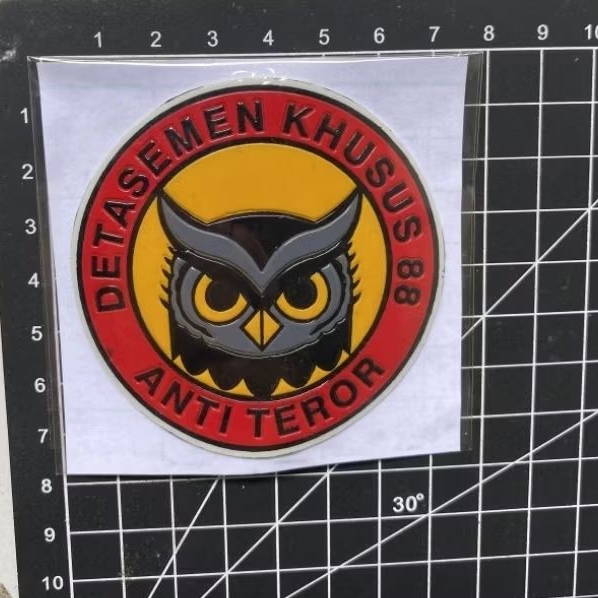 stiker timbul emboss DETASEMEN KHUSUS 88 ANTI TEROR