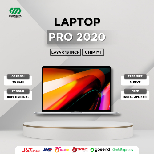 Laptop Pro M1 2020 Toucbhar 13-Inch | Chip Apple M1 | Ram 8-16GB Ssd 256/512GB | Second Original