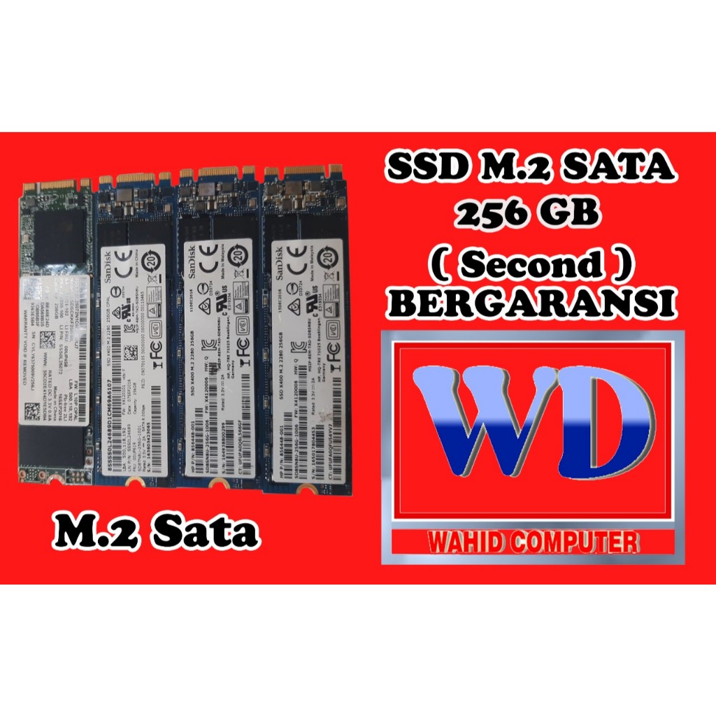 SSD M.2 SATA 2280 128gG 256Gb 512GB 1TB - Original 100% Bekas