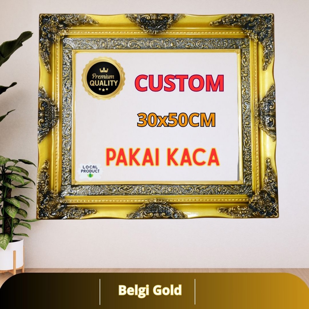 Bingkai Foto Pigura Belgi Custom Premium ukuran 30x50cm