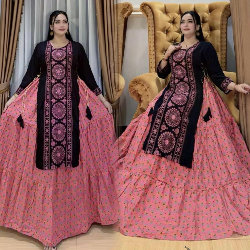 GAMIS HINDI BORDIR  LIDAH TERBARU