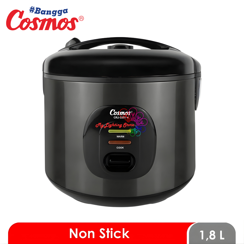 Magic Com Rice Cooker Penanak Nasi Cosmos CRJ-3301N 3301 CRJ3301 N CRJ3301N 1,8 Liter Anti Lengket N