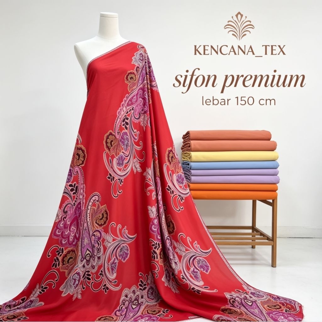 kain sifon motif batik - kain sifon motif - kain sifon premium - kain sifon motif premium - CL