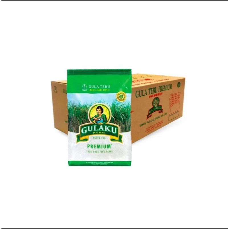 Gula Pasir Gulaku 1kg - 1 Dus isi 24