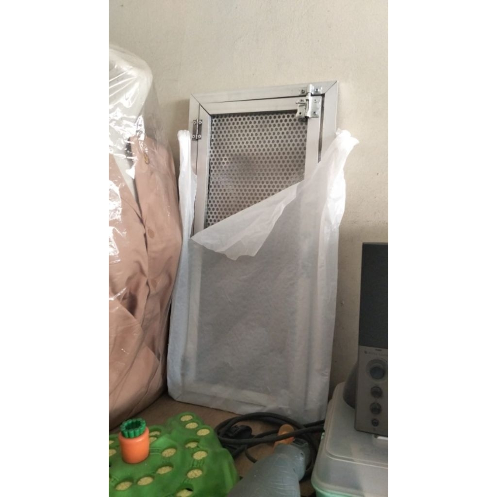 tutup gex aluminium ukuran LL plat tebal bukan ram kawat