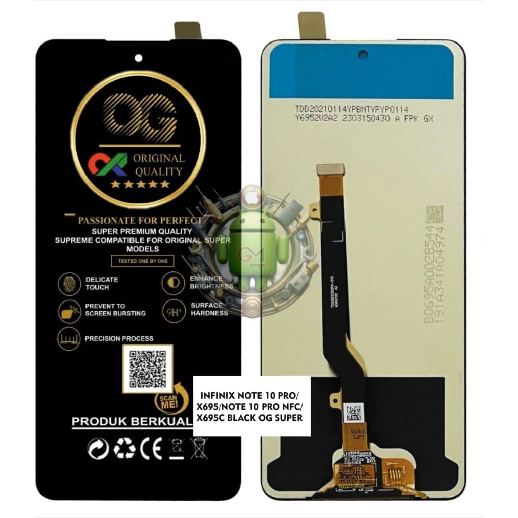 LCD INFINIX NOTE 10 PRO/LCD TOUCHSCREEN INFINIX NOTE 10 PRO/NOTE 10 PRO NFC FULLSET ORIGINAL
