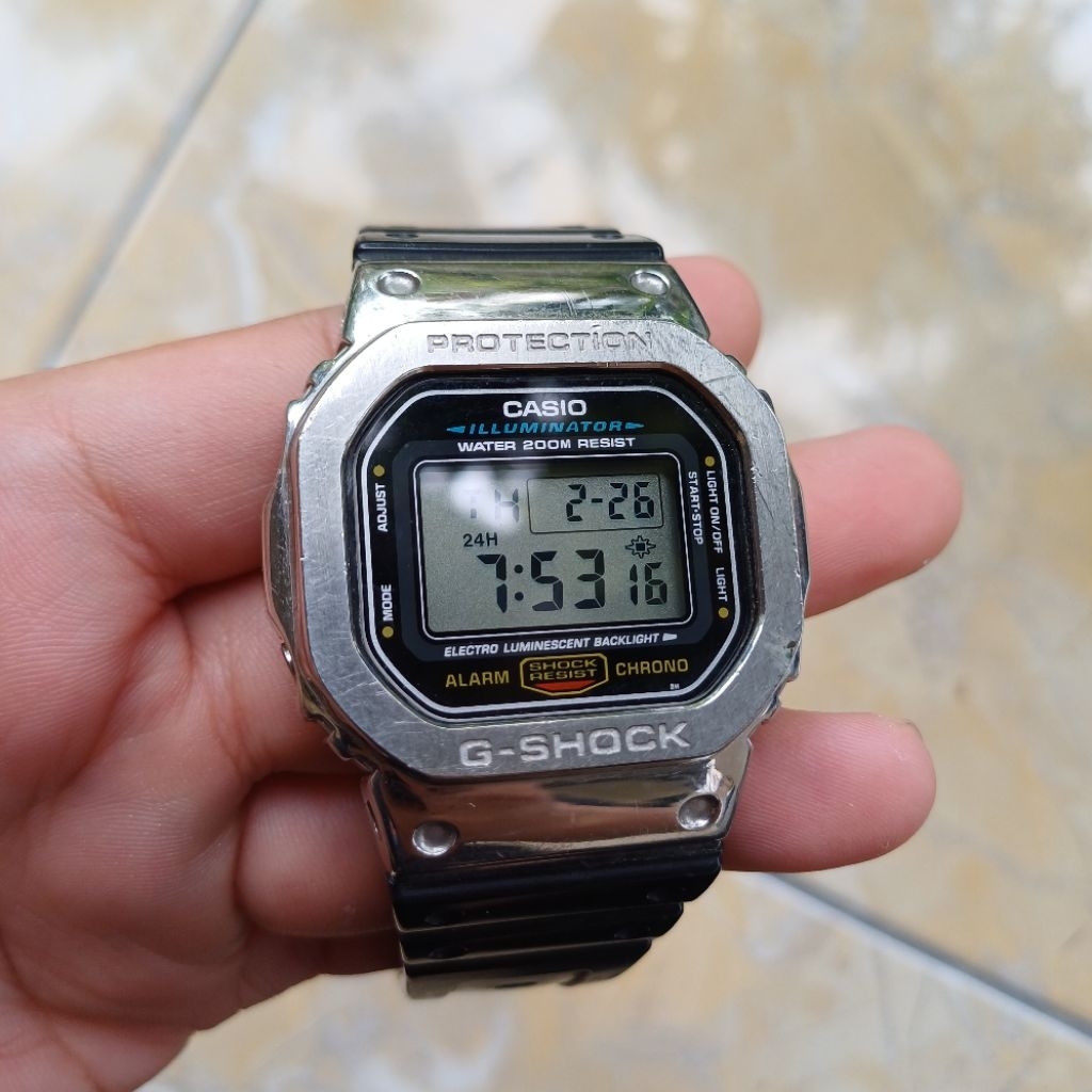 gshock 2nd bekas g-shock dw5600 bezel metal dw 5600