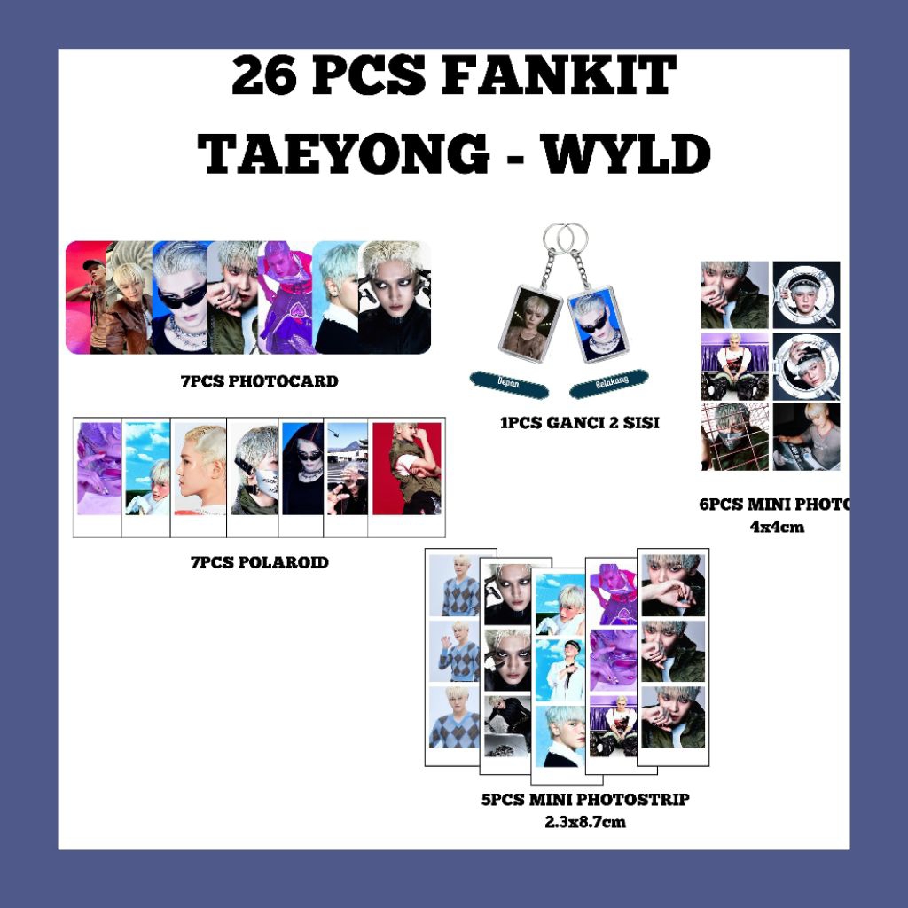 26PCS FANKIT NCT TAEYONG WYLD - GANCI - KEYCHAIN