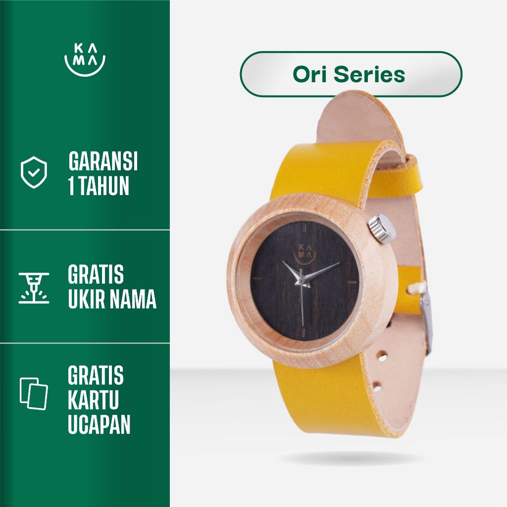 Kama Watch Jam Tangan Kayu Maple Dial Hitam