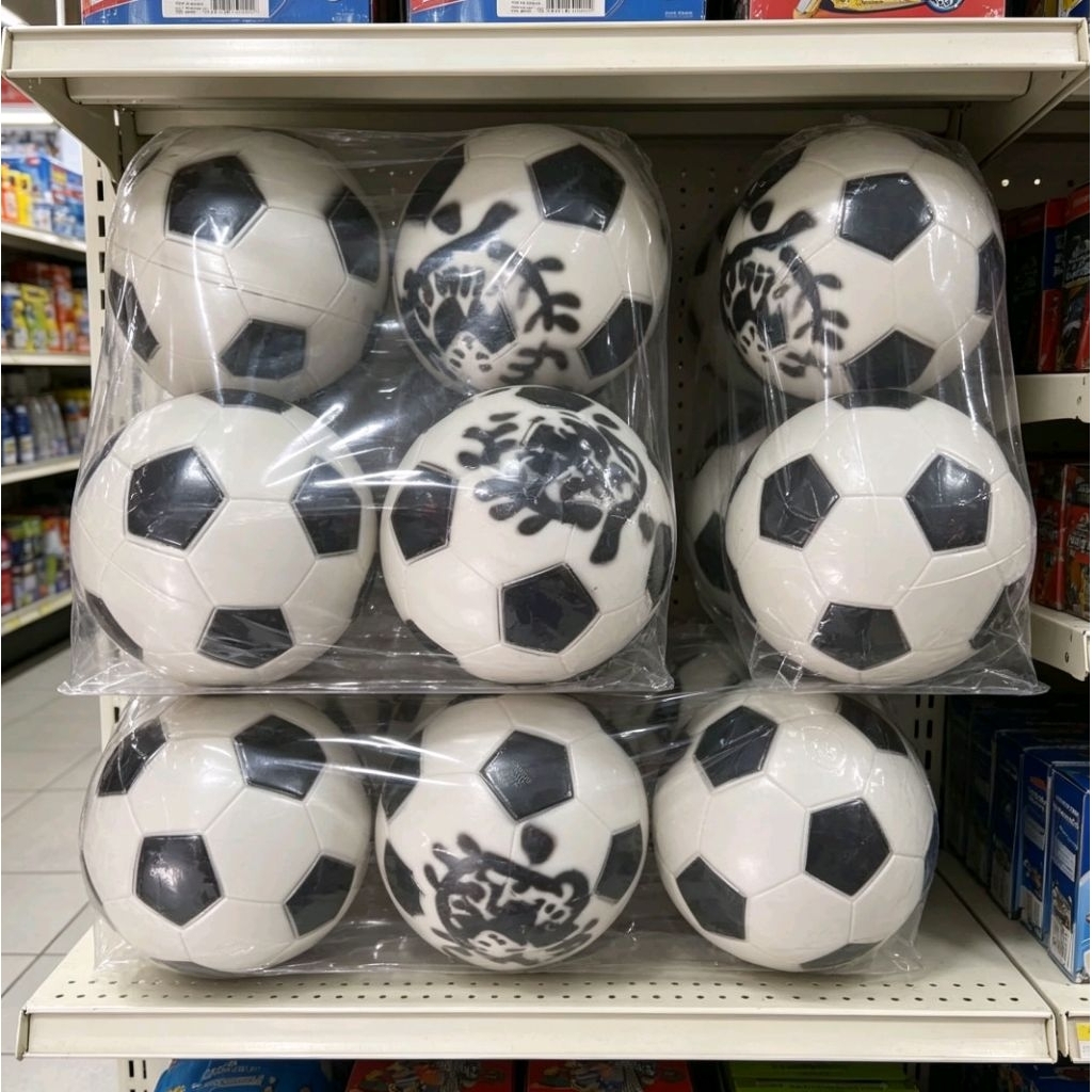 6PCS BOLA PLASTIK CAP PANDA