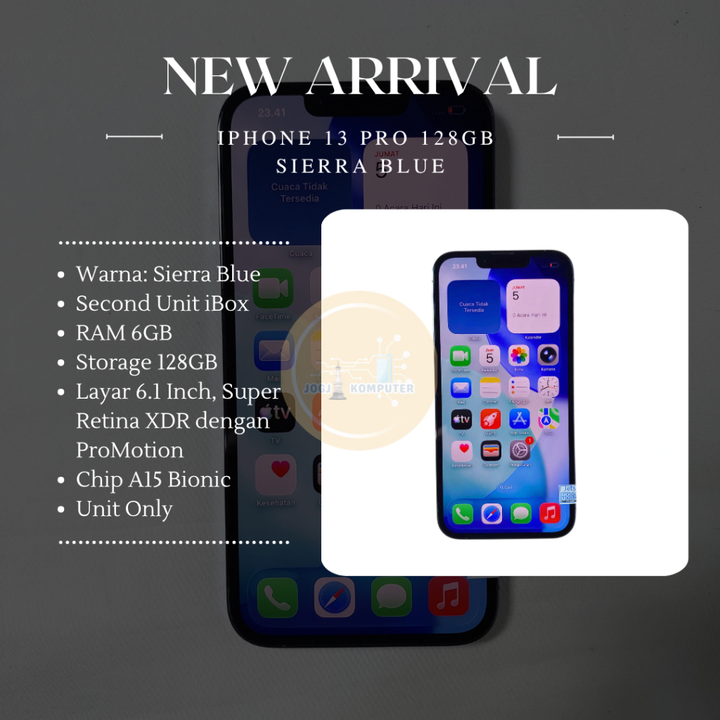 IPHONE 13 PRO 128GB Sierra Blue Second Unit Only Ex iBox