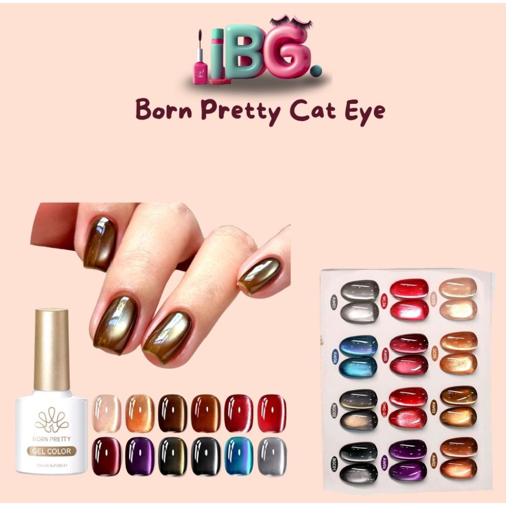 Born Pretty Kutek Cat Eye Series / Kutek Gel Cat Eye/ Kutek Gel Cat Eye/ Kutek Gel Warna Cat Eye