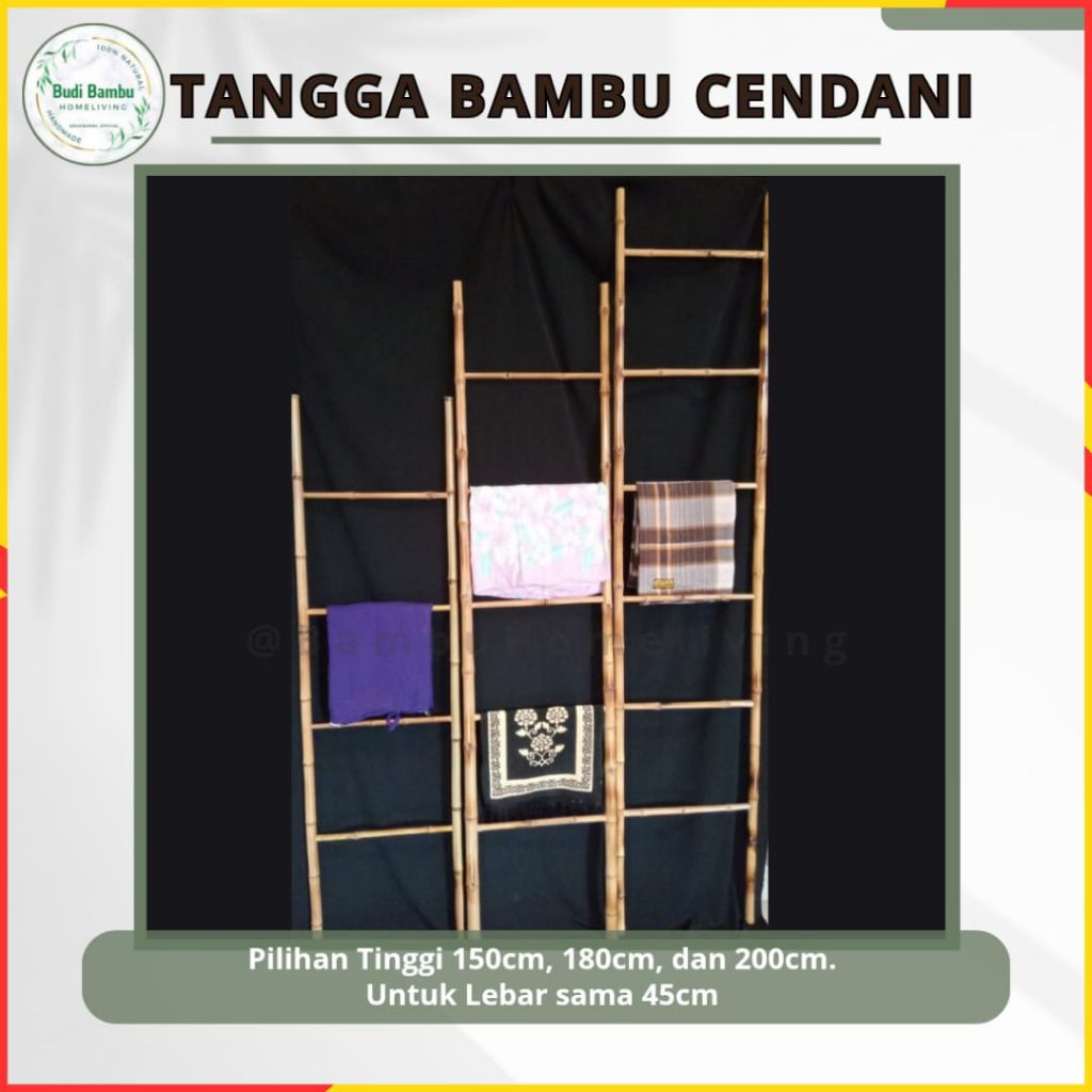 Ladder Hanger Tangga Bambu Cendani Jual Dekorasi Tangga Bambu Cendani Murah / Decorasi Bamboo Ladder
