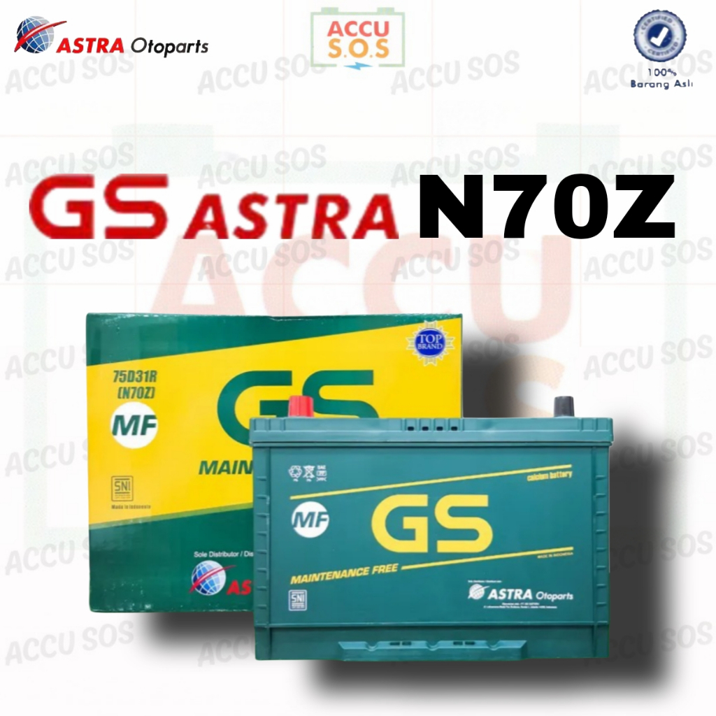 aki gs astra kering n70z - mf aki kering tangguh