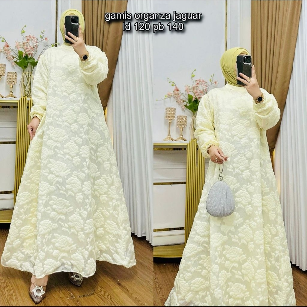 My_DOBU - Gamis Organza Jaguar Premium Dress Muslim Kondangan Mewah