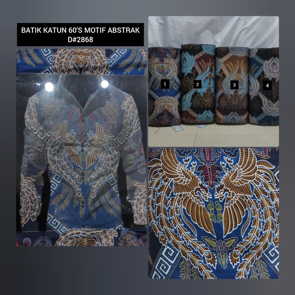BATIK KATUN 60'S MOTIF ABSTRAK D#2868