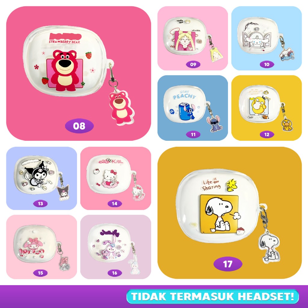 [S] Case Soundcore R50i Bening Karakter Premium Quality Soft Silicon S11 - Stich Biru