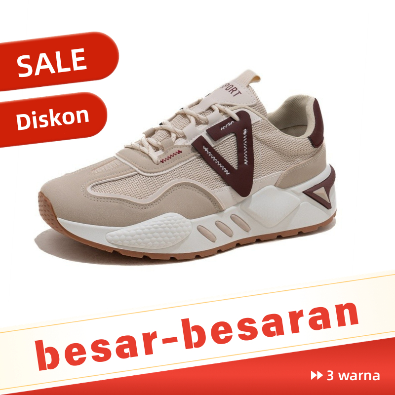 N105 XINBAINIU Sepatu Sneakers Pria Sport Olahraga Anti Licin Tinggi 5/10cm