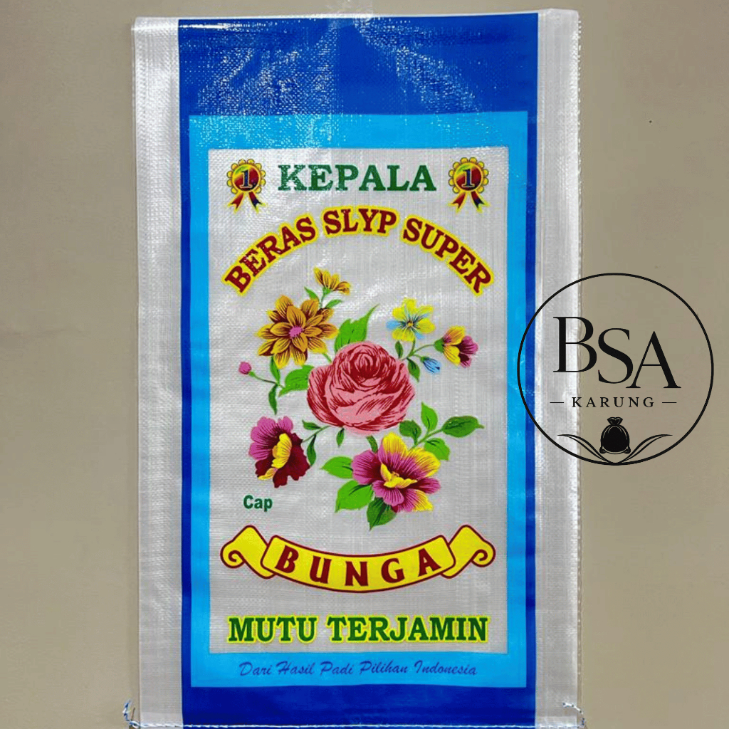 Karung Beras Laminasi Merk BUNGA 25KG