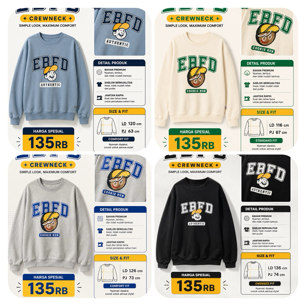 crewneck EBFD Collection size on pict