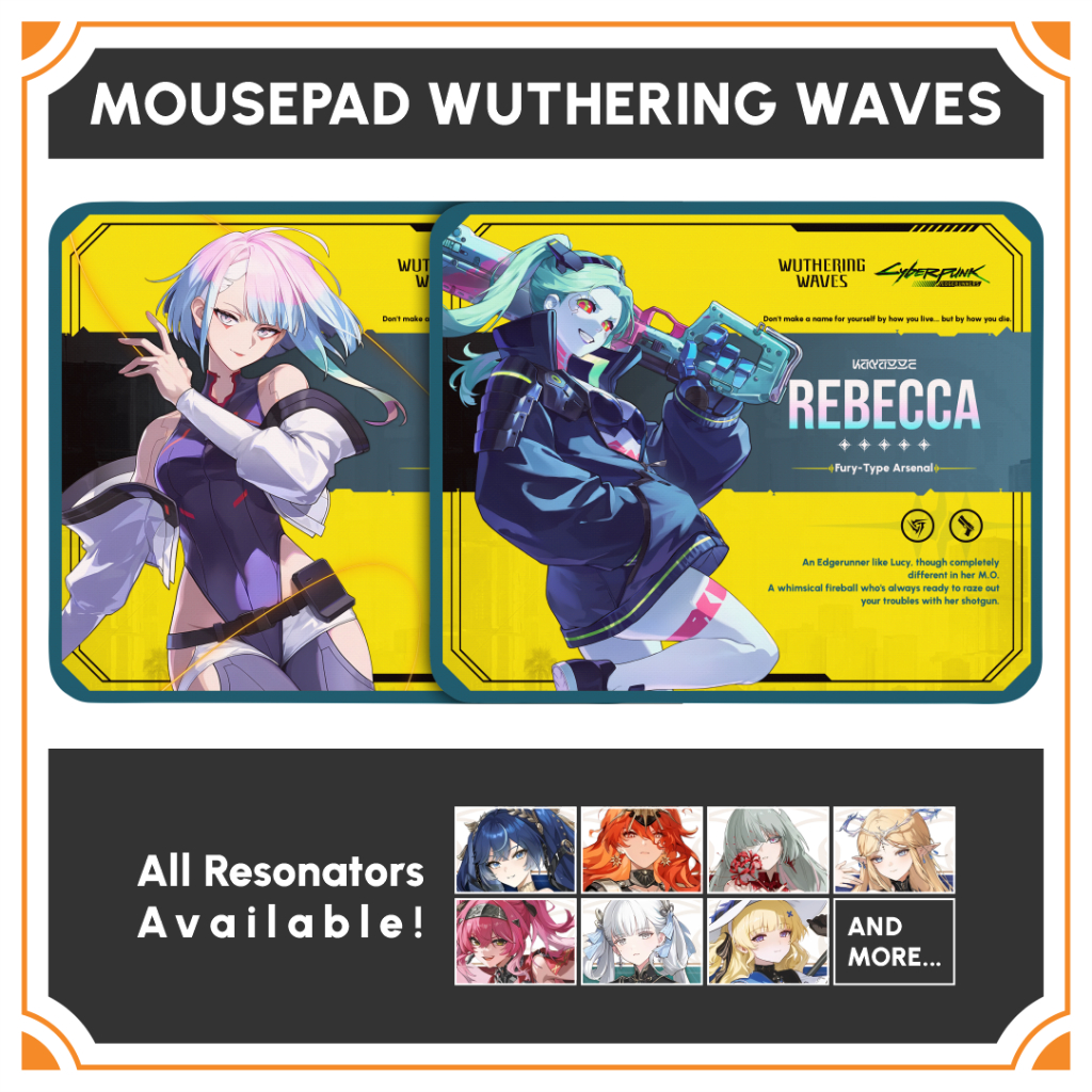 LOCKERROOM MOUSEPAD - Wuthering Waves / WuWa Denia, Hiyuki, Sigrika, Aemeath, Luuk Herssen dll. - 22
