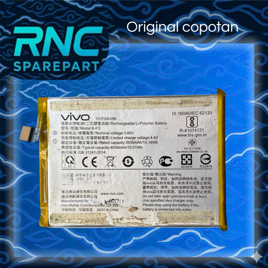 Baterai Vivo Y91C Y93 Y95 B-F3 Second Copotan