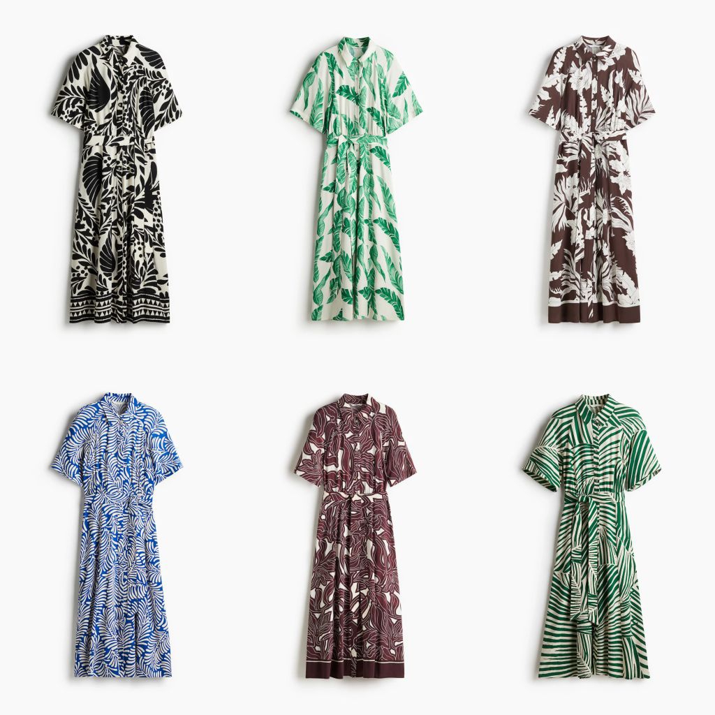 HM WOMENS TIE BELT SHIRT DRESS