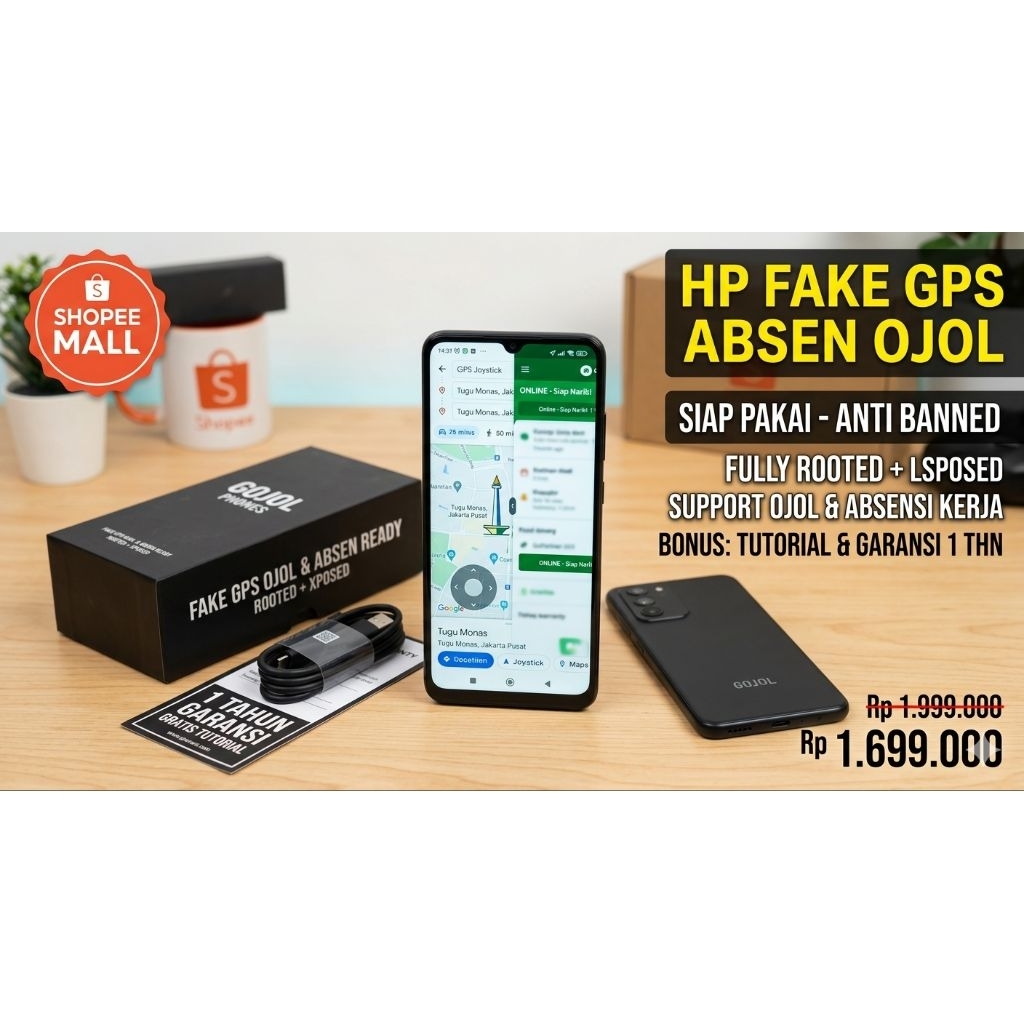 Fake GPS Absensi Online Ojek Online