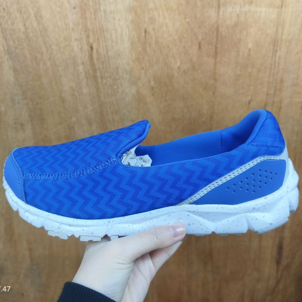 Sepatu League Luna Biru Slip On Wanita Sneakers Cewe Lifestyle Original