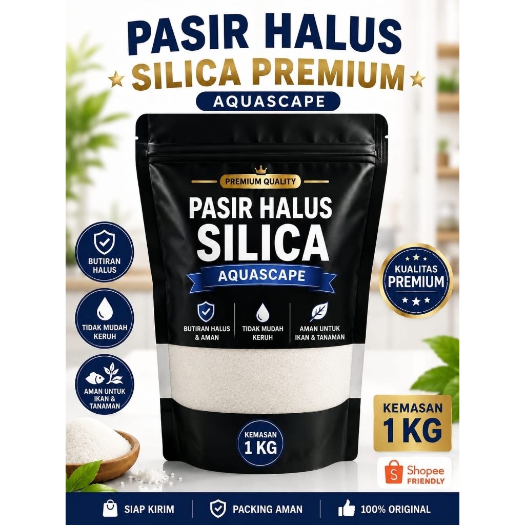 Pasir halus pasir silica pasir laut kemasan 1kg