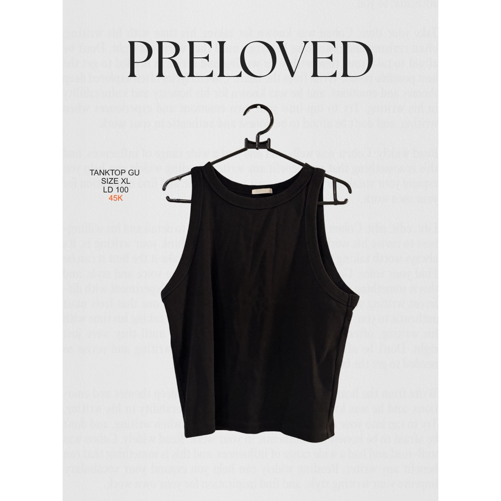 Tanktop GU Hitam