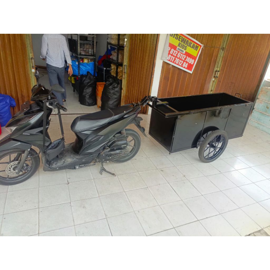 GEROBAK DEREK MOTOR KONTAINER FULL PLAT