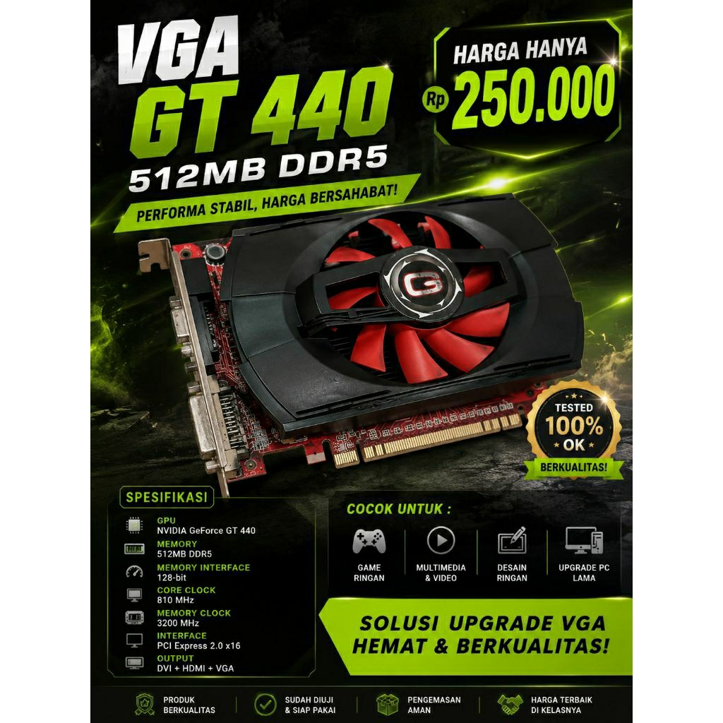 Vga GT 440 512mb ddr5