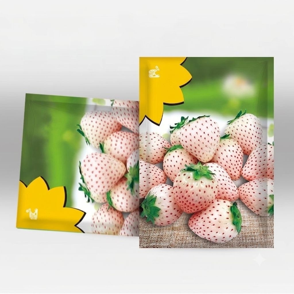 Benih Tanaman Strawberry PUTIH isi 200 Biji Bibit PRC