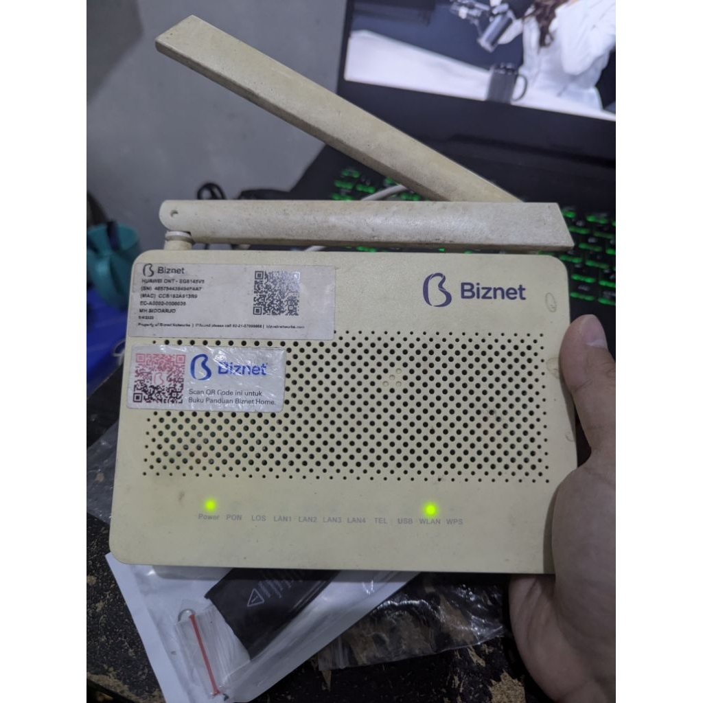 Modem ONT Huawei EG8145V5 Dual Band (Eks Biznet) - Unit Only Normal