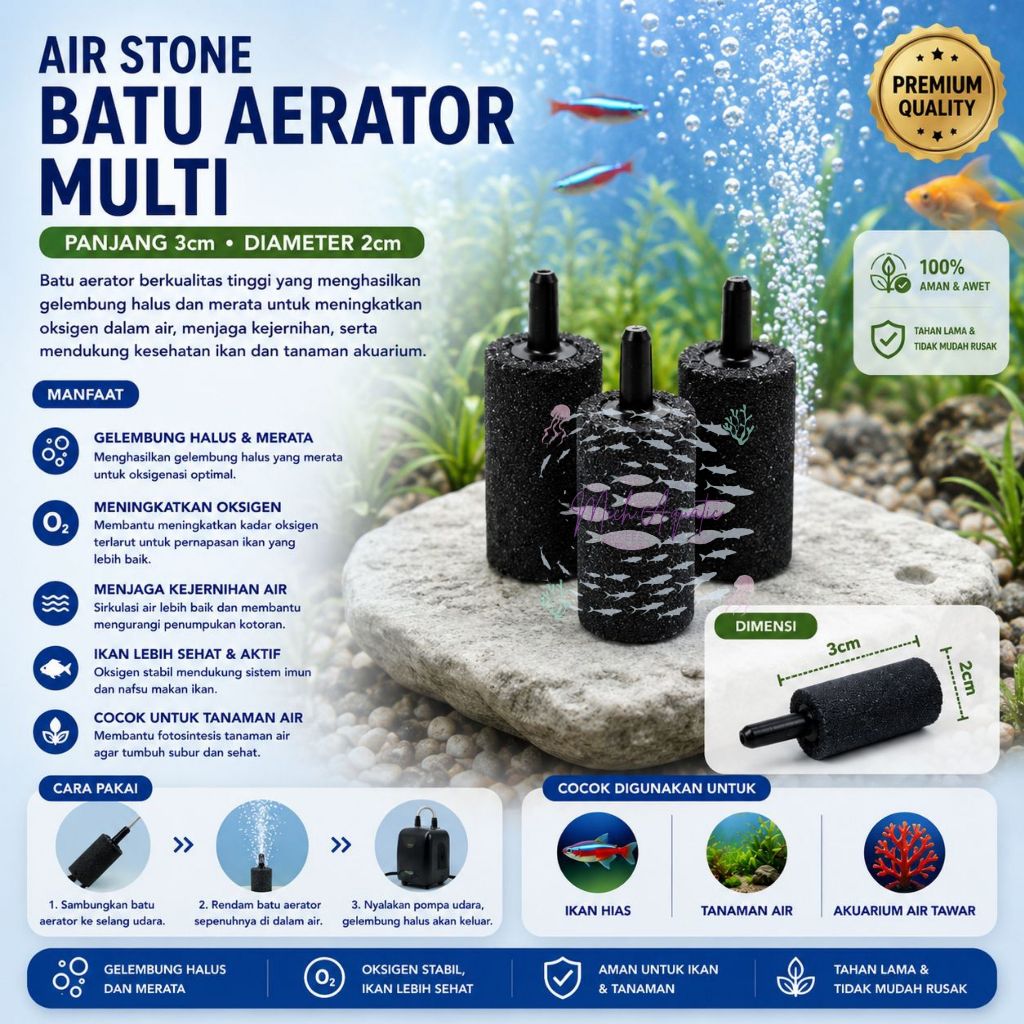 AIR STONE / BATU AERATOR / BATU GELEMBUNG MULTI L2 L3 L5 L7