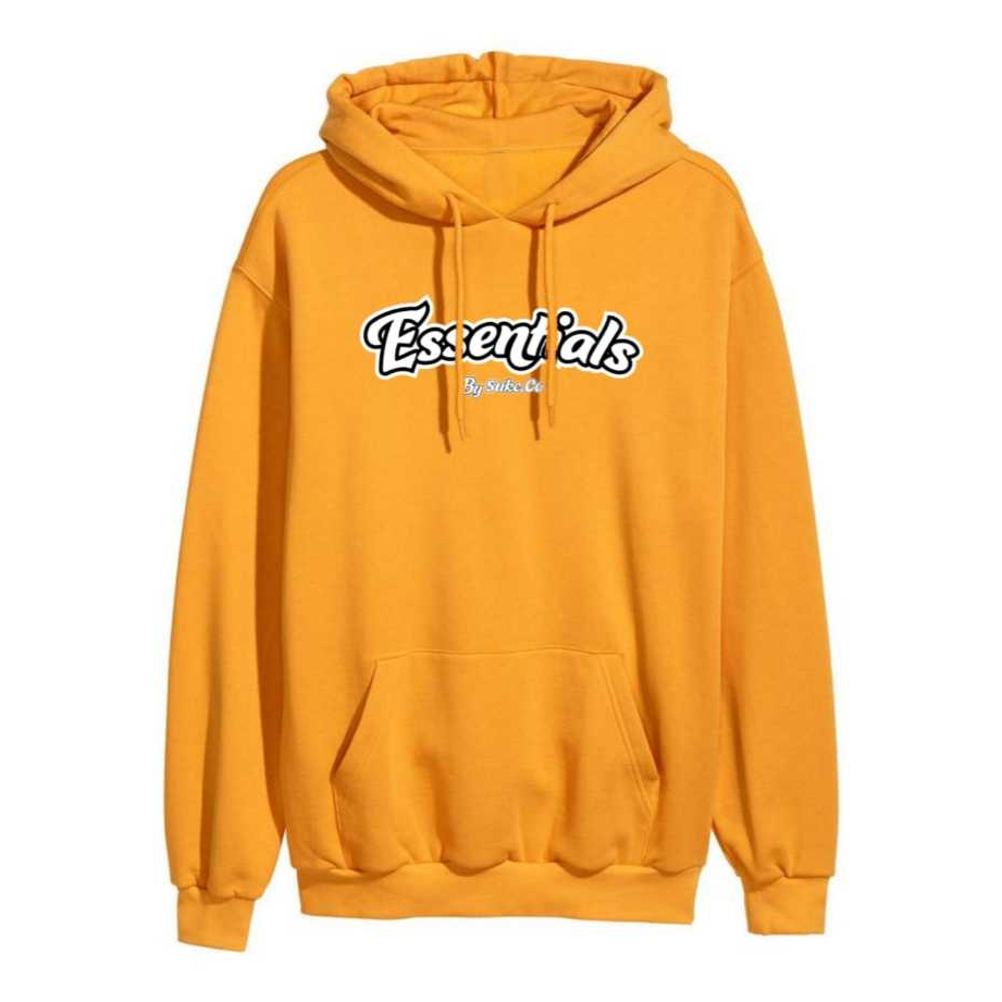 [TERLARIS] Sweater Hoodie Kuning Kunyit Essentials Suke Co Baju Hangat Unisex Streetwear Keren OOTD 