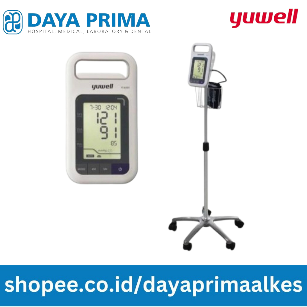 Yuwell Tensimeter Digital BPM YE 680E + Stand // Alat Pengukur Tekanan Darah Digital BPM YE680E + St