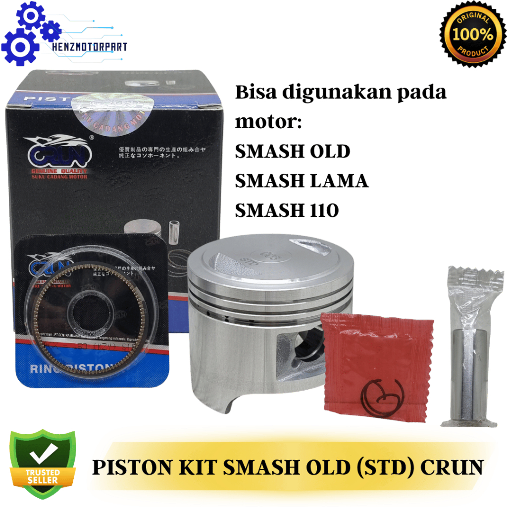 PISTON KIT SEHER KIT PISTON RING SMASH OLD / SMASH LAMA / SMASH 110 CRUN