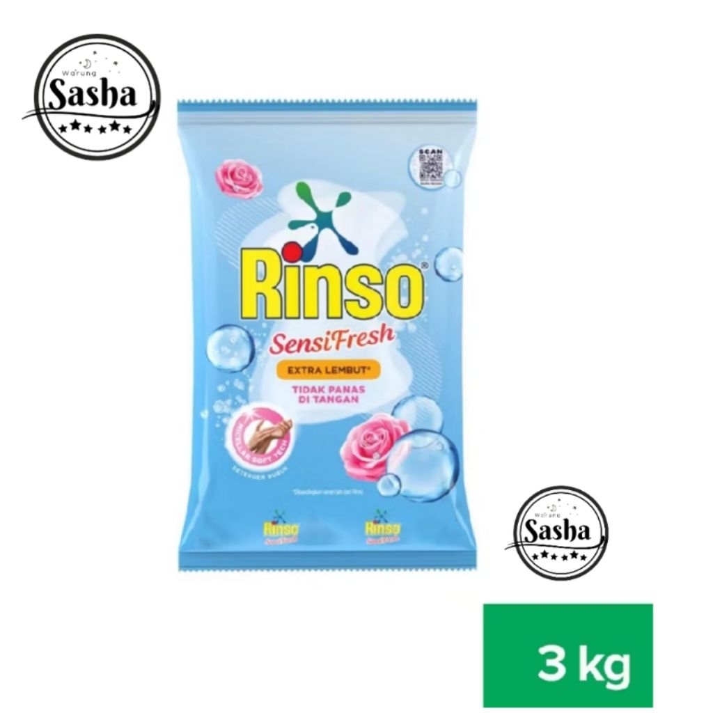 (3kg) Deterjen Rinso Bubuk Sensi Fresh 3kg.(bubuk)