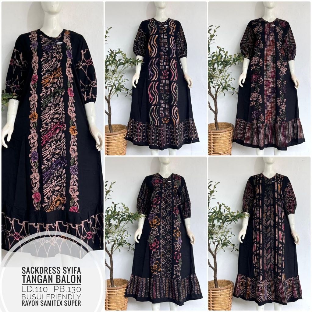 (6)Daster Panjang Dress midi fenty busui sackdress shanum kayla zahra long kinan rosa samitex daster