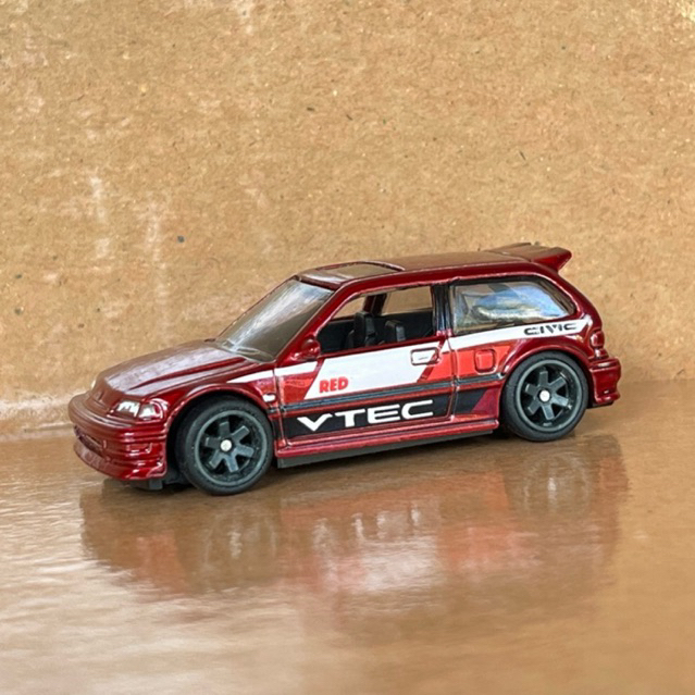 Hot Wheels Civic EF Red Edition Loose Factory Unrivet Unspoons